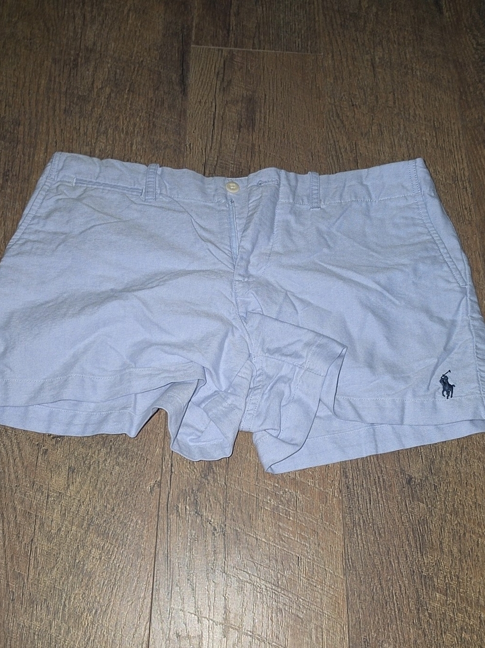 Polo by Ralph Lauren Pale Blue Men’s Cotton Flat-Front Shorts